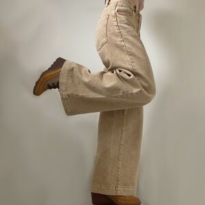 Urban Outfitters Tan Wide Leg Jeans